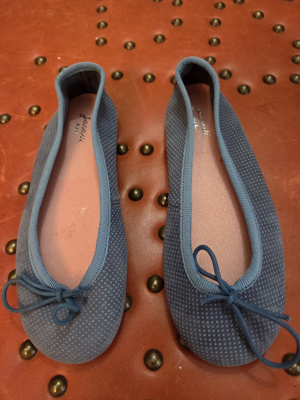 Girls Blue Ballet Flats with Bow